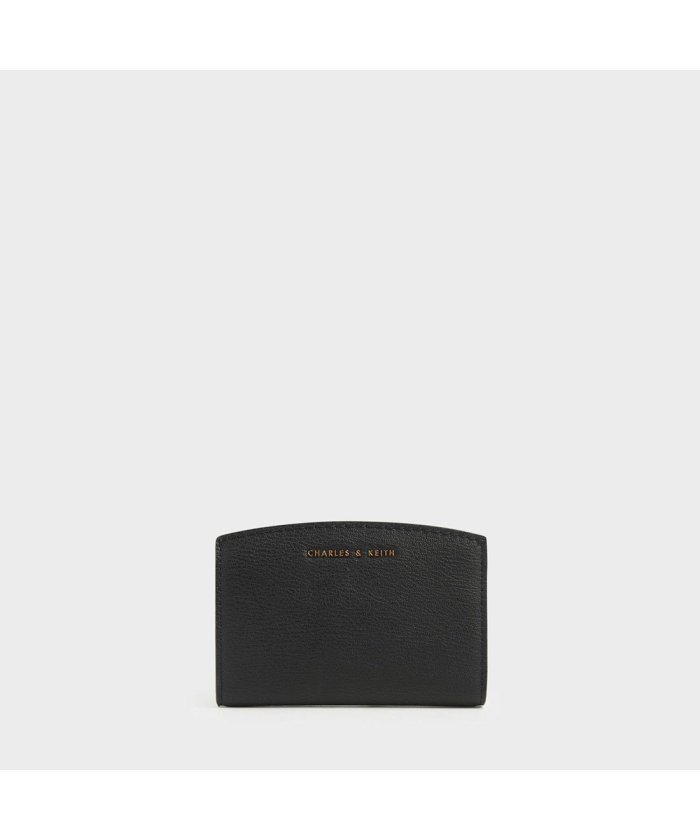 スナップボタンカードホルダー Snap Button Card Holder Black チャールズ アンド キース Charles Keith Magaseek