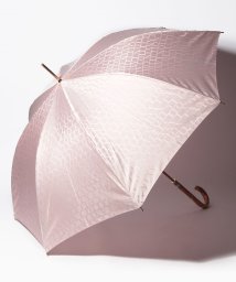 LANVIN Collection(umbrella)(ランバンコレクション（傘）)/LANVIN COLLECTION(ランバン コレクション)婦人長傘 先染ロゴジャガード/ベビーピンク