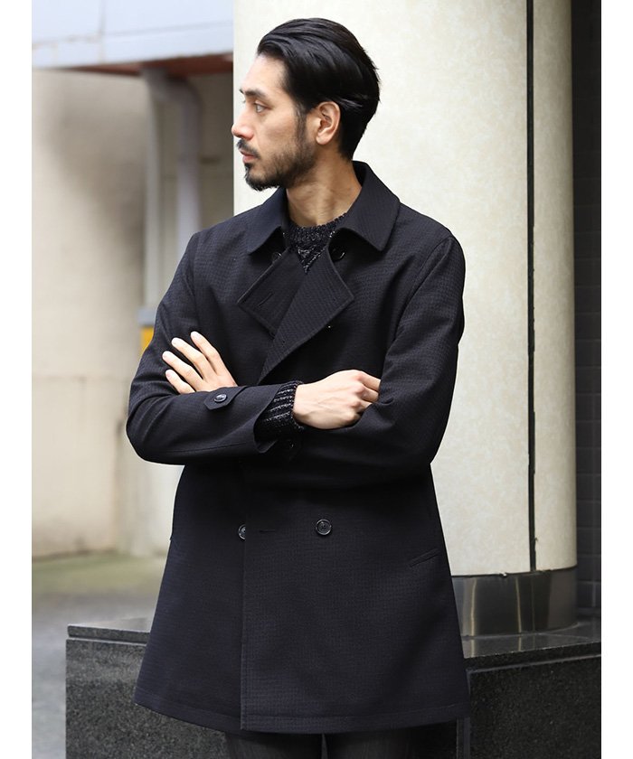 セール ライナー付撥水防風pコート ジャガード 黒 タカキュー Taka Q Magaseek