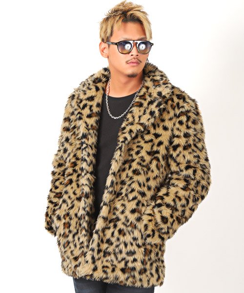 セール 15 Off フェイクファージャケット ジャケット ファーコート メンズ 豹柄 Bitter ビター系 秋 冬 ラグスタイル Luxstyle Magaseek