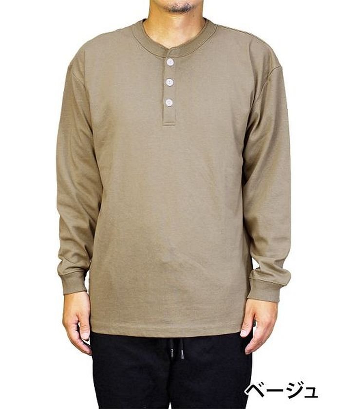 Goodwear Usaコットン袖リブヘンリーネックロンt グッドウェア Goodwear Magaseek