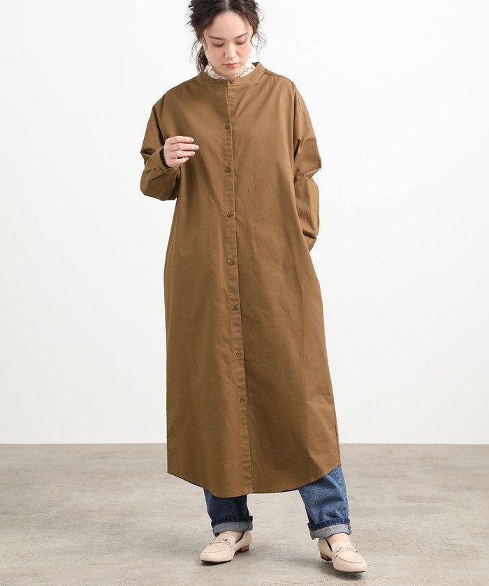 Web限定 バンドカラーシャツワンピース ビス Vis Magaseek