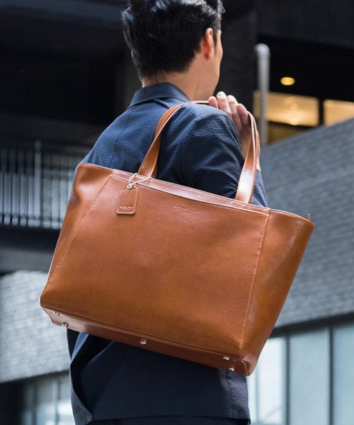 トートバッグ ビジネス トートバッグ メンズ 大きめ レザー 革 牛革 床革 本革 ビジネスバッグ ビジネストート カジュアル B4 通勤 バッグ 通学 ジーナイン G Nine Magaseek