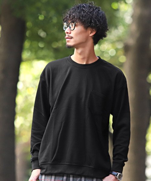 裏起毛無地トレーナー トレーナー メンズ 裏起毛 スウェット ビッグシルエット Bitter ビター系 ラグスタイル Luxstyle Magaseek