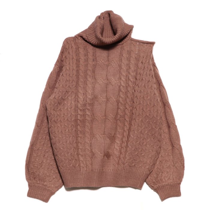 タートルネックオープンショルダーケーブルニットセーター スタイルブロック レディース Styleblock Magaseek