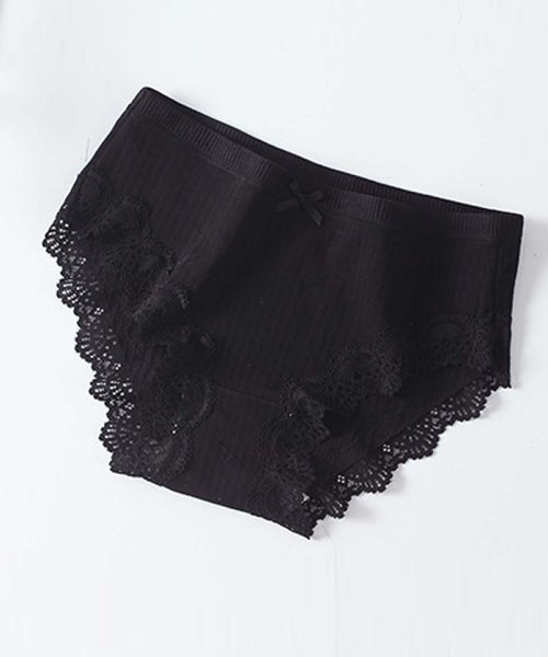 ショーツ パンツ 綿100 ノーマル レース レディース 女性用 下着 伸縮性 フィット感 ズレにくい 上品 ミニミニストア Miniministore Magaseek