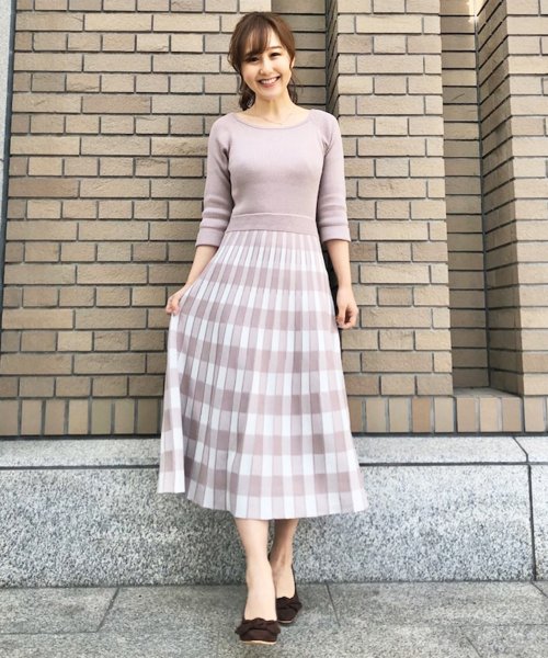 セール チェックフレアバックリボンニットワンピース トランテアン ソン ドゥ モード 31 Sons De Mode Magaseek