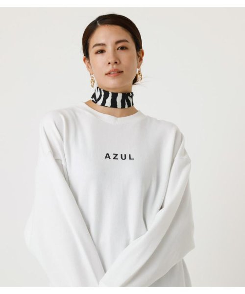 AZUL by moussy(アズールバイマウジー)/AZUL SWEAT TUNIC/O/WHT1