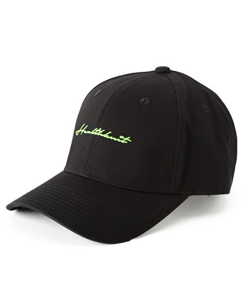 LUXSTYLE(ラグスタイル)/Healthknit(ヘルスニット)ツイル刺繍キャップ/キャップ メンズ 帽子 CAP ツイル刺繍 BITTER ビター系/ブラック系1