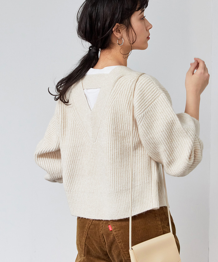 アダムエロペ　ニット　カーディガン