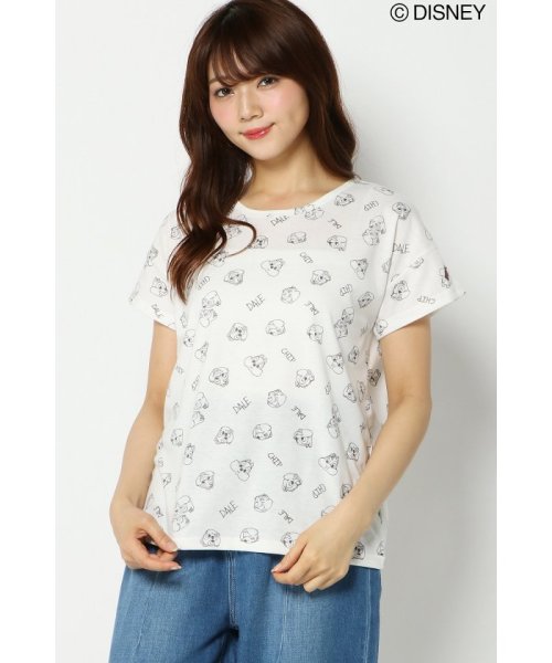 ikka kids(イッカ　キッズ)/【Web限定】【親子リンク】ディズニー チップ＆デール 総柄Tシャツ/オフホワイト