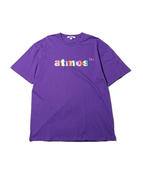 atmos(atmos)/アトモス ロゴ フォイル プリント Tシャツ/パープル