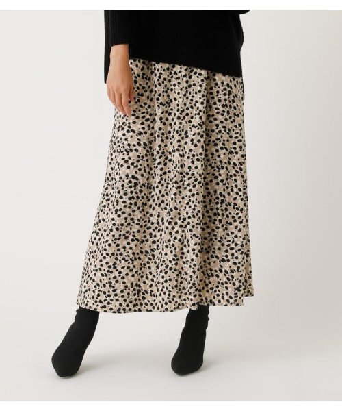 AZUL by moussy(アズールバイマウジー)/LEOPARD NARROW SKIRT/柄BEG5