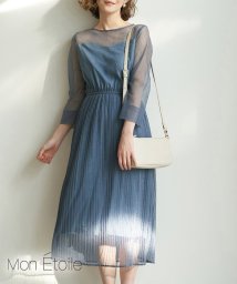 ROPE' PICNIC(ロペピクニック)/【一部店舗限定】【Mon E’toile/モンエトワール】チュールプリーツDRESS/ブルー系（46）