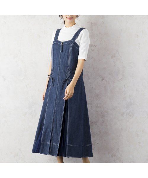 デニムプリーツロングワンピース レディースファッション 阪急百貨店公式通販 Hankyu Fashion