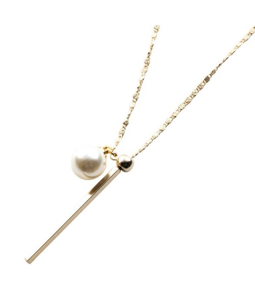 気品漂う一粒パール メタルバーのy字ロングネックレス クリームドット Cream Dot Magaseek 気品漂う一粒パール メタルバーのy字ロングネックレス クリームドット Cream Dot Magaseek