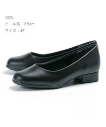 FOOT PLACE/フリオバレンチノ フォーマルパンプス 走れるパンプス ふかふかインソール 冠婚葬祭 オフィス ビジネス ストラップ パンプス ローヒール 3E 4E 幅広/502465955