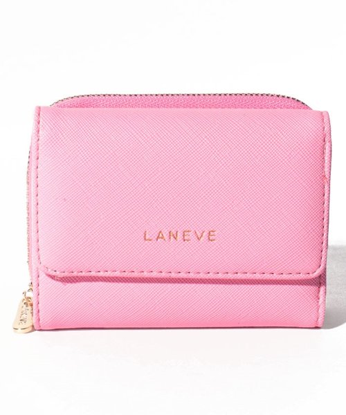 LANEVE(ランイブ)/【LANEVE】三つ折財布（BOX付）/ピンク