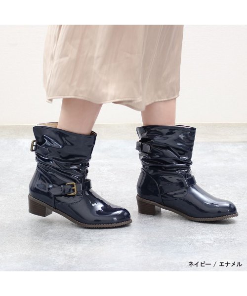 Aletta Aletta 究極のレインブーツ レディース ショート くしゅくしゅ エンジニアブーツ おしゃれ 防水 雨天兼用 外反母趾 甲高 幅広 ワイズ長靴 防滑 抗菌 防臭 Magaseek