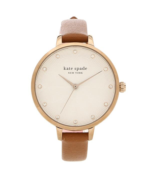 ケイトスペード 時計 KATE SPADE KSW1534 METRO メトロ 34MM クオーツ レディース腕時計ウォッチ ブラウン/ピンクゴールド