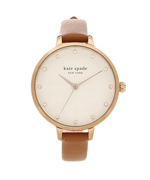 kate spade new york(ケイトスペードニューヨーク)/ケイトスペード 時計 KATE SPADE KSW1534 METRO メトロ 34MM クオーツ レディース腕時計ウォッチ ブラウン/ピンクゴールド/ブラウン