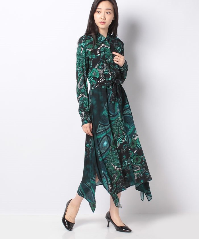 セール ワンピース長袖 Glen デシグアル Desigual Magaseek