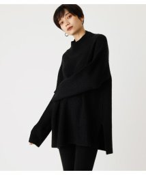 AZUL by moussy(アズールバイマウジー)/SIDE SLIT LOOSE KNIT/BLK
