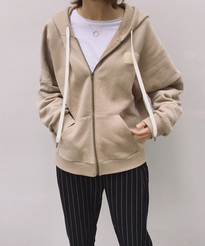セール ジップアップパーカー 裏起毛 フード付き パーカー レディース おしゃれ 長袖 パーカー 即納 ミニミニストア Miniministore Magaseek