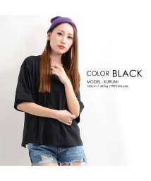 1111clothing(ワンフォークロージング)/ビッグtシャツ 半袖 レディース 韓国ファッション 秋冬 秋 冬 tシャツ ペアルック カップル お揃い Tシャツ big ビッグt  ショート丈 無地t 服 /ブラック