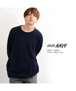 1111clothing/長袖 ニット セーター ビッグシルエット メンズ レディース ペアルック ペア 秋冬 秋 冬 韓国 ファッション ドロップショルダー 大きいサイズ 大きめ ゆっ/502874117