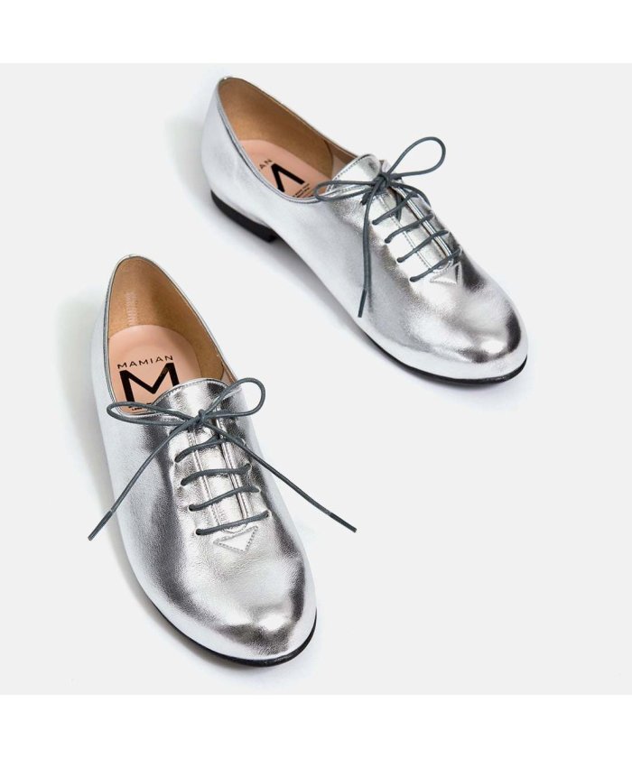マミアン Mamian ソフトレースアップシューズ 1187 シルバー