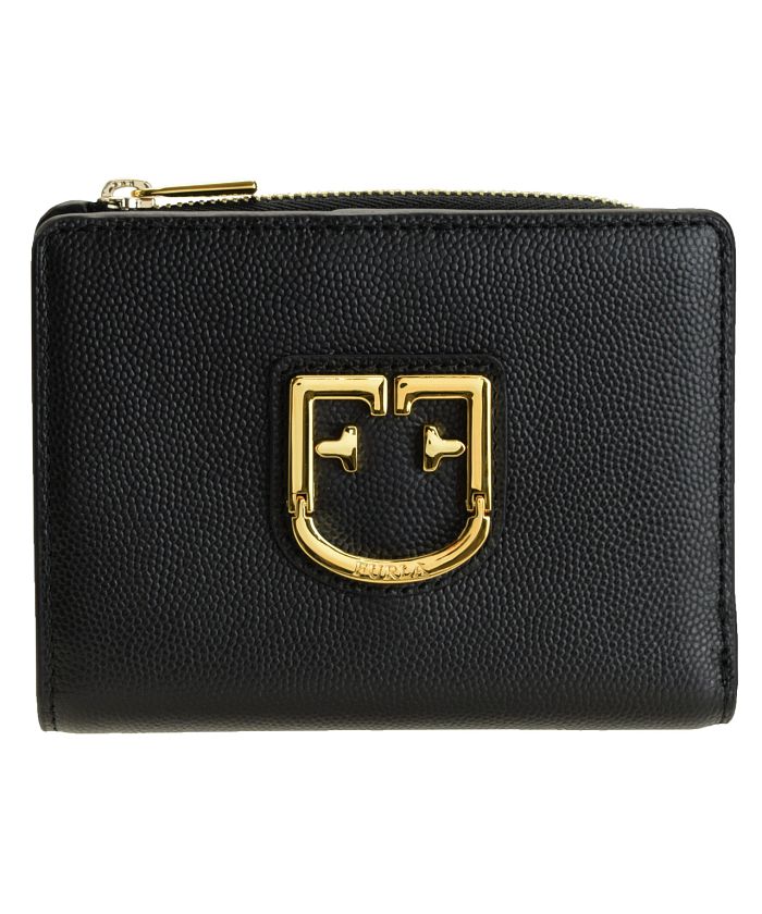 緑林シリーズ 値下げ FURLA フルラ BELVEDERE 二つ折り財布 ブラック