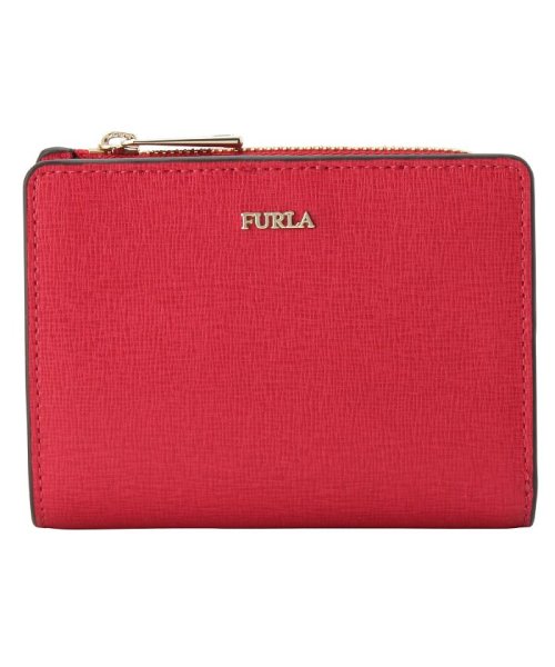 ☆新品 FURLA(フルラ) 財布 ハイビスカス ひど 赤色 二つ折り財布