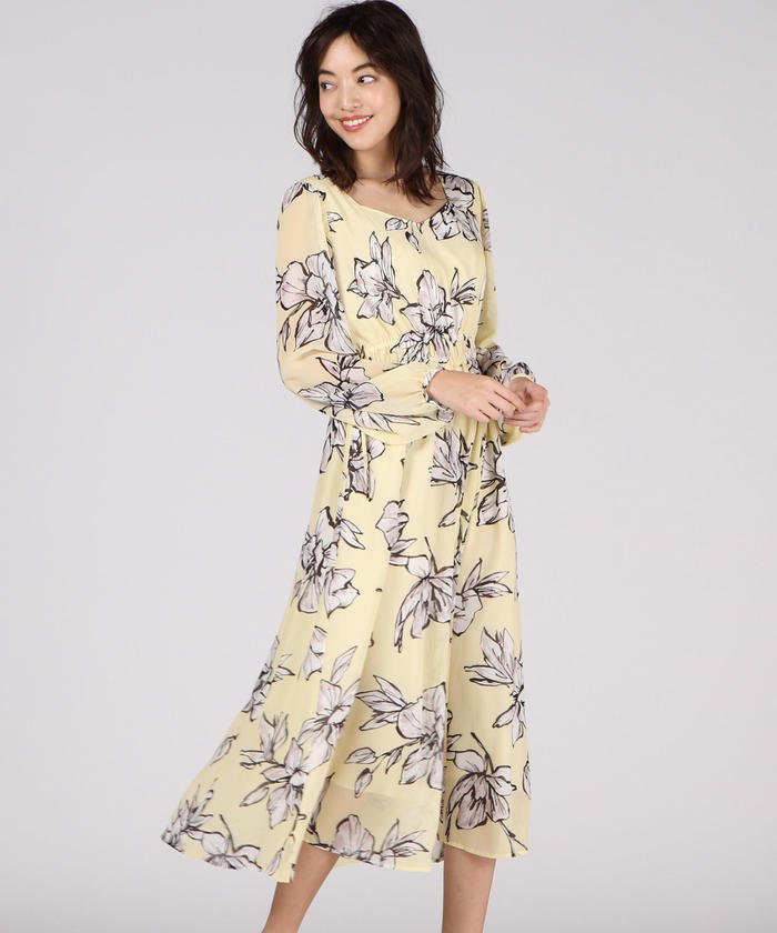 セール 70 Off シフォン花柄ワンピース ビッキー Vicky Magaseek