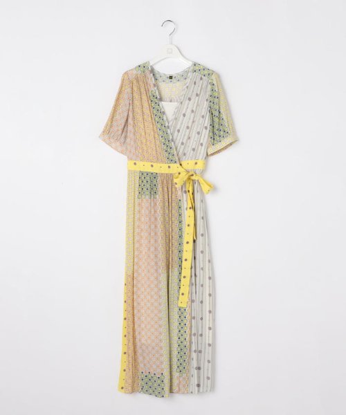 セール 小紋プリントカシュクールラップワンピース ラヴィソンラヴィエール Ravissant Laviere Magaseek