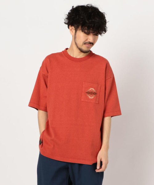 GLOSTER(GLOSTER)/【Web限定】【PENDLETON/ペンドルトン】刺しゅう ビッグシルエット Tシャツ/ボルドー