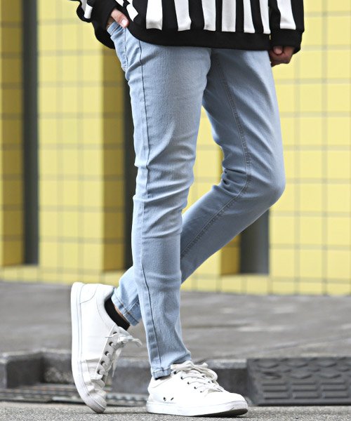 セール ラグスタイル Luxstyle シンプルスキニーデニム デニムパンツ メンズ スキニー ジーンズ ストレッチ Magaseek