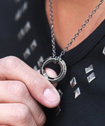 LUXSTYLE/シルバーリングチェーンネックレス/ネックレス メンズ アクセサリー シルバー リング/502883117