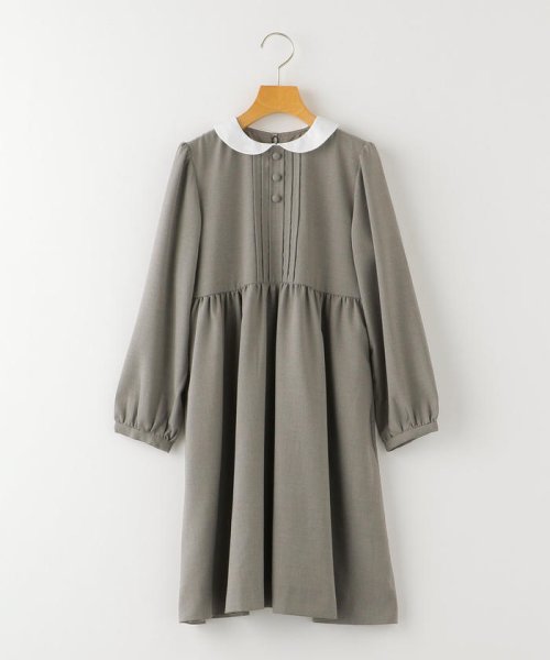 SHIPS KIDS(シップスキッズ)/SHIPS KIDS:ピンタック ツイル ワンピース(140～150cm)【OCCASION COLLECTION】/ライトグレー