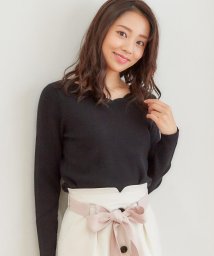 MISCH MASCH(ミッシュマッシュ)/【WEB限定】前後2WAYスカラ刺繍ニット/クロ