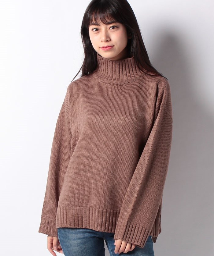 セール 天竺編みタートルネックサイドスリットニットセーター スタイルブロック レディース Styleblock Magaseek