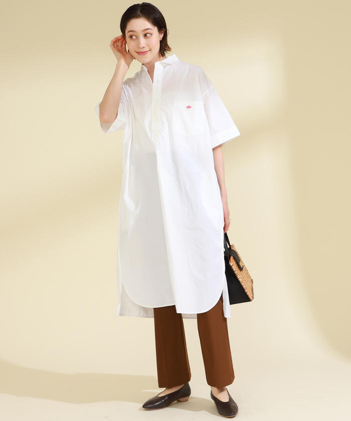 宅配便配送 Danton ワンピース ポプリン コットン ワンピース ドレス Fotoemporcelana Com Br