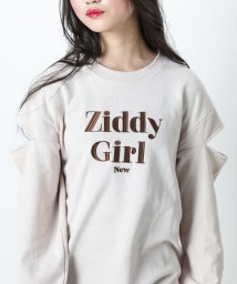 ZIDDY(ジディー)/肩開き スウェット ロゴ ワンピース(130cm~160cm)/ベージュ