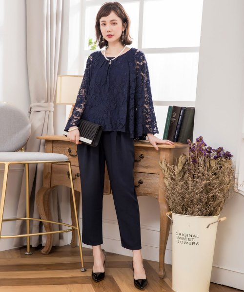 結婚式 パンツドレス 体型カバー セットアップ 502 ドレス スター Dress Star Magaseek