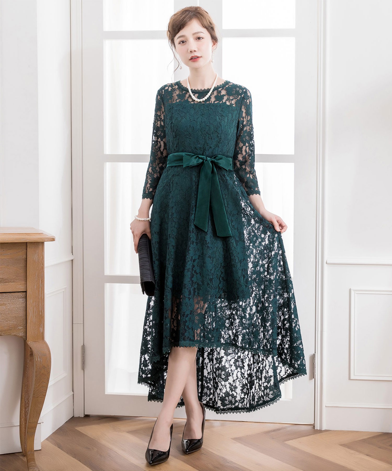 セール】 ドレス プラス(DRESS+) |総レースワンピースドレス・結婚式