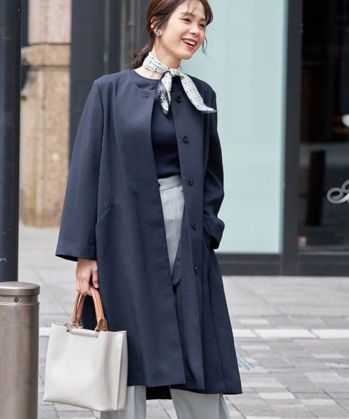 セール バックサテンノーカラーコート ロペ Rope Magaseek