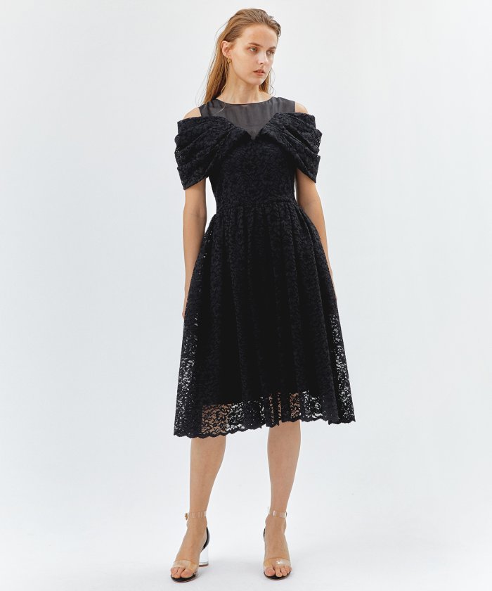 セール ボリュームスリーブレースワンピース ランバンオンブルー Lanvin En Bleu Magaseek
