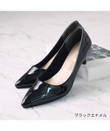 Vivian/<ましゅまろクッション>シンプルプレーンローヒールポインテッドトゥパンプス/502890853