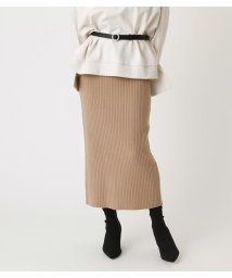 AZUL by moussy(アズールバイマウジー)/RIB KNIT TIGHT SKIRT/BEG