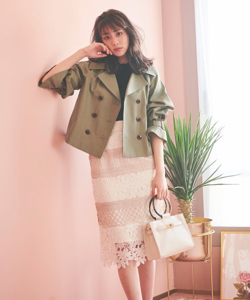セール 美人百花3月号 泉里香さん着用アイテム ケミカルレース切替タイトスカート トランテアン ソン ドゥ モード 31 Sons De Mode Magaseek